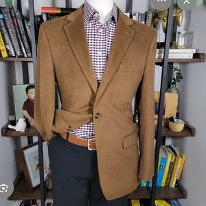 Andrew Fezza Cognac Microfiber Blazer 48L